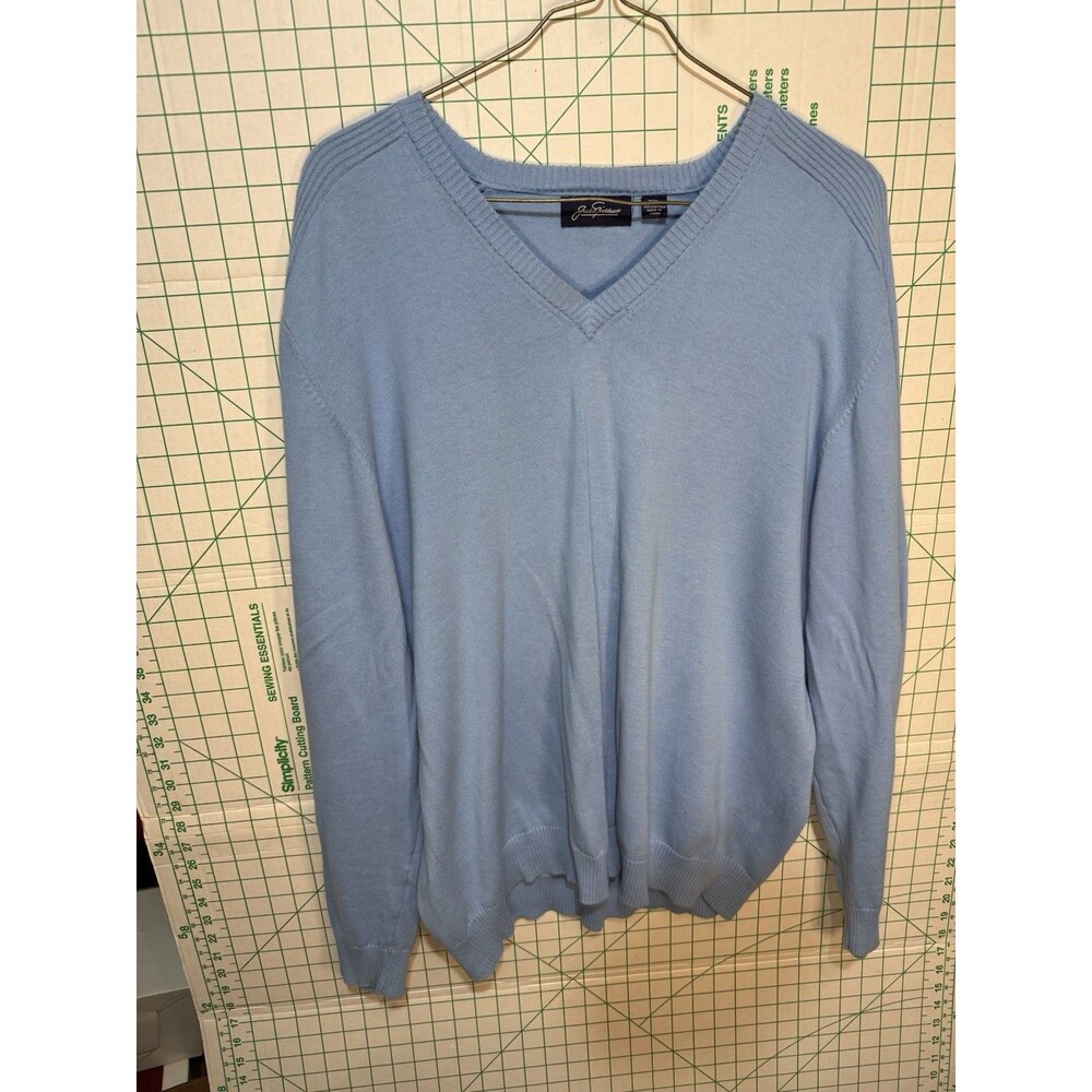 Jack Nicklaus 100% Cotton Blue V Neck Pullover Sweater XXL